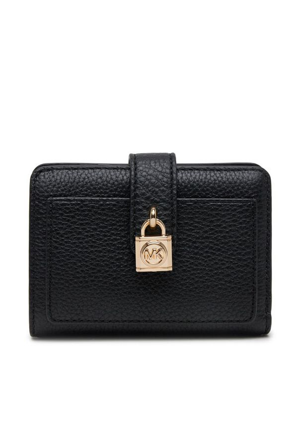 MICHAEL Michael Kors Mały Portfel Damski 32S5GETD1L Czarny. Kolor: czarny. Materiał: skóra