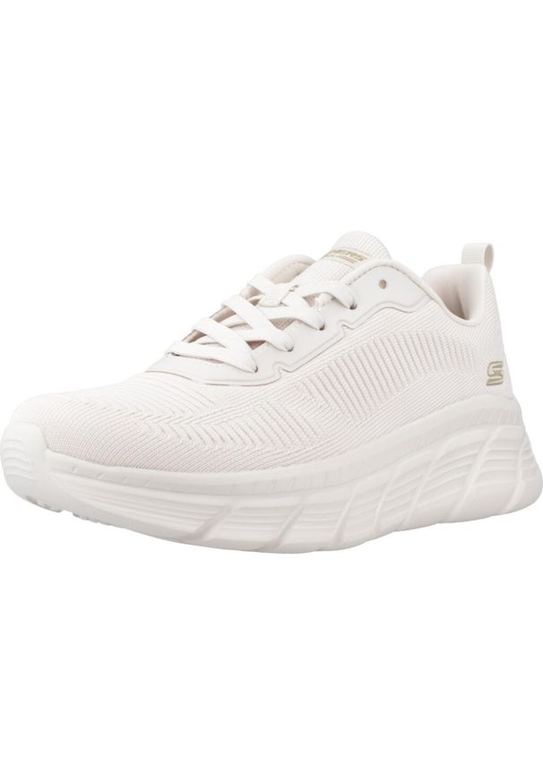 skechers - Buty do chodzenia damskie Skechers 117385OFWT. Kolor: beżowy. Materiał: guma, tkanina. Sport: turystyka piesza