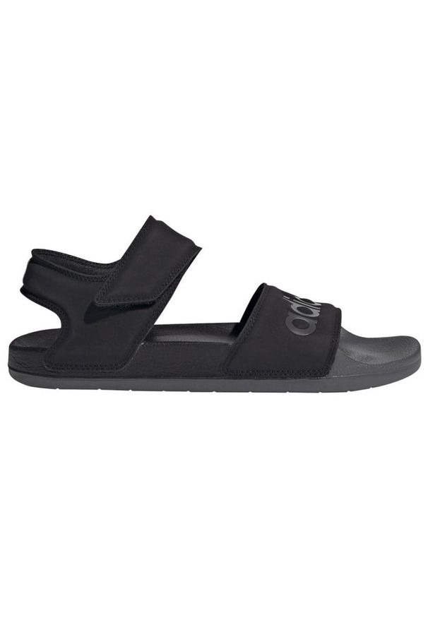 Adidas - Sandały adidas Adilette W FY8649 czarne. Zapięcie: rzepy. Kolor: czarny. Materiał: materiał, syntetyk