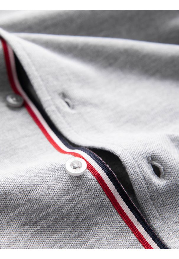 Ombre Clothing - Bawełniana męska koszula SLIM FIT ze stójką w kolorowe paski – szara V5. Okazja: na co dzień. Typ kołnierza: kołnierzyk stójkowy. Kolor: czarny. Materiał: bawełna. Długość: długie. Wzór: kolorowy, paski. Styl: casual