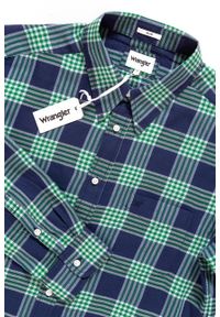 Wrangler - KOSZULA WRANGLER LS 1 PKT SHIRT AMAZON GREEN W5953ORUX. Kolor: zielony #6