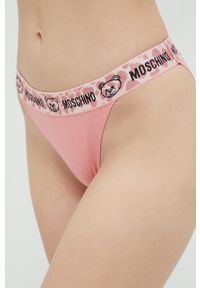 Moschino Underwear figi kolor różowy. Kolor: różowy. Materiał: bawełna, materiał #1