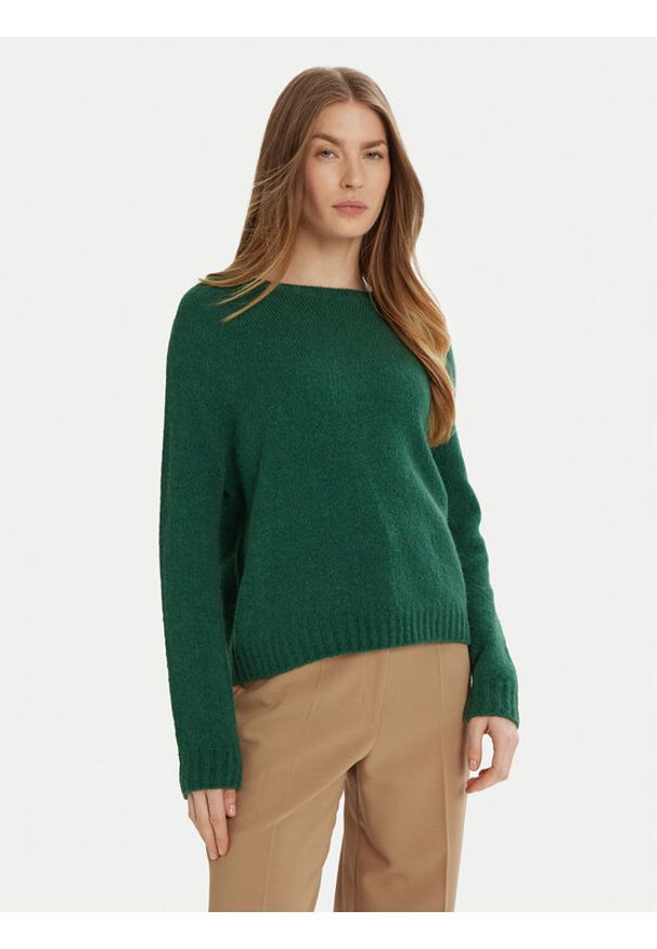 Weekend Max Mara Sweter Ghiacci 2425366111 Zielony Standard Fit. Kolor: zielony. Materiał: wełna