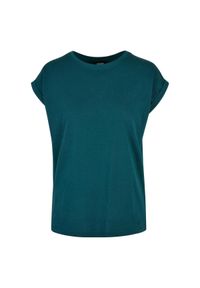 Urban Classics - Koszulka Damska Z Rozszerzonym Ramieniem. Kolor: niebieski, wielokolorowy, zielony. Sport: turystyka piesza #1