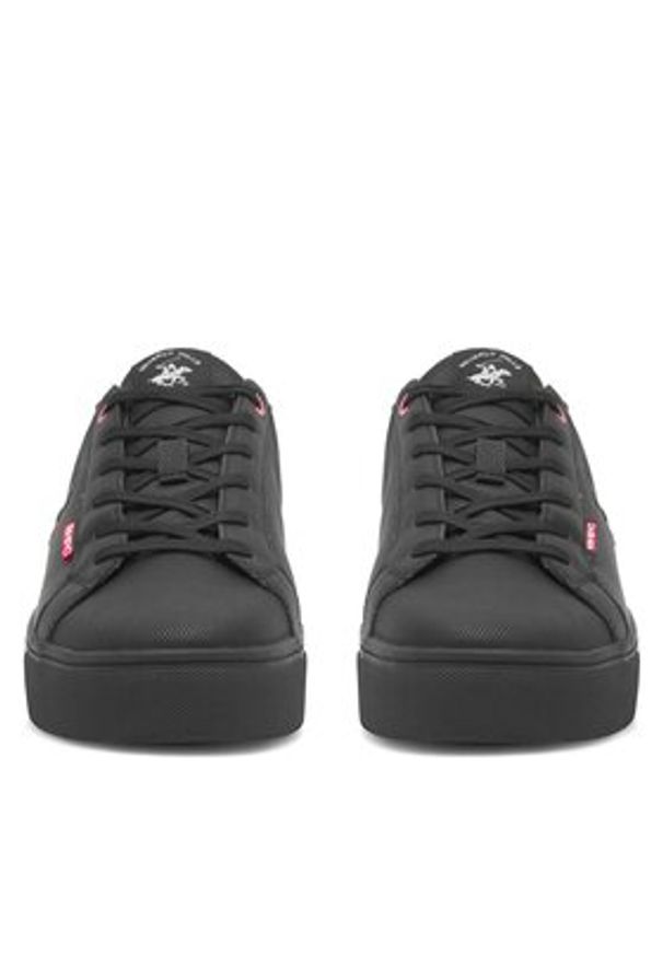 Beverly Hills Polo Club Sneakersy M-AF210880-B Czarny. Kolor: czarny. Materiał: skóra