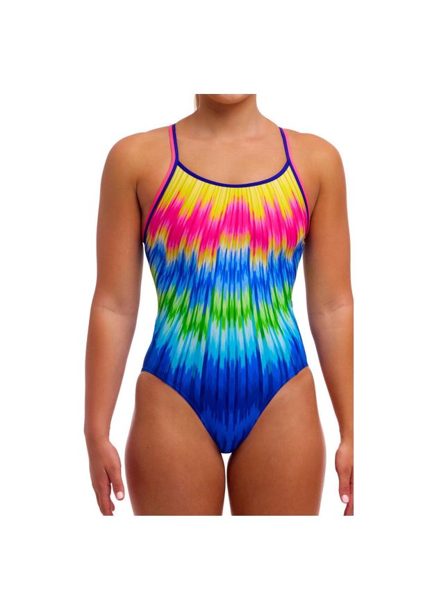 Strój kąpielowy jednoczęściowy FUNKITA Fly Time - Diamond Back. Kolor: wielokolorowy