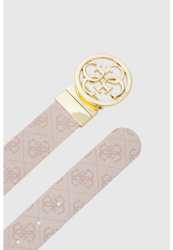Guess - GUESS Różowy pasek damski Noelle H35, Rozmiar M. Kolor: różowy