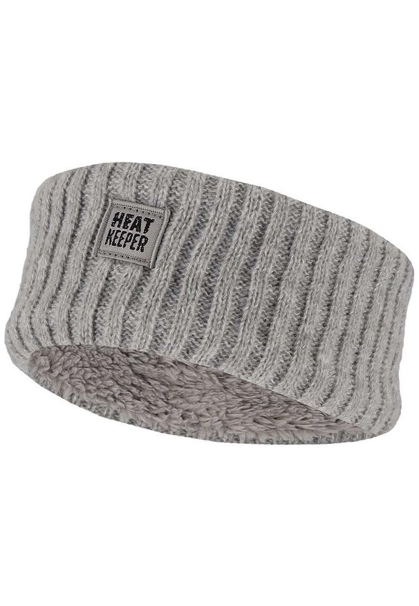 HEAT KEEPER - Opaska termiczna - Damska - Teddy. Kolor: szary. Materiał: poliester, elastan. Sezon: zima. Styl: sportowy