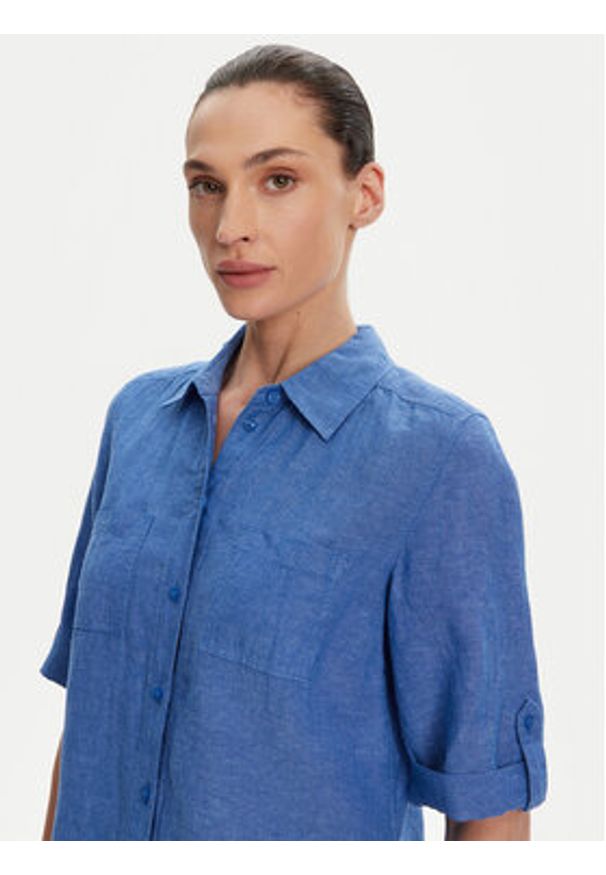 Olsen Koszula 12002121 Niebieski Regular Fit. Kolor: niebieski. Materiał: bawełna