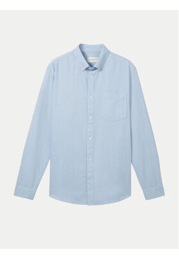Tom Tailor Koszula 1042640 Niebieski Regular Fit. Kolor: niebieski. Materiał: bawełna
