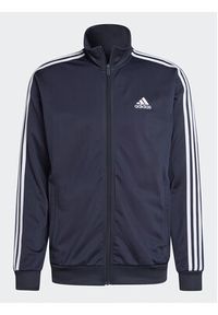 Adidas - adidas Dres Basic 3-Stripes HZ2220 Granatowy Regular Fit. Kolor: niebieski. Materiał: syntetyk #4