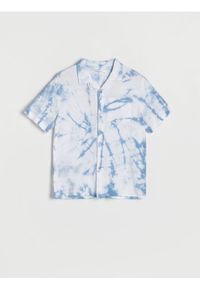Reserved - Koszula tie-dye - niebieski. Kolor: niebieski. Materiał: wiskoza