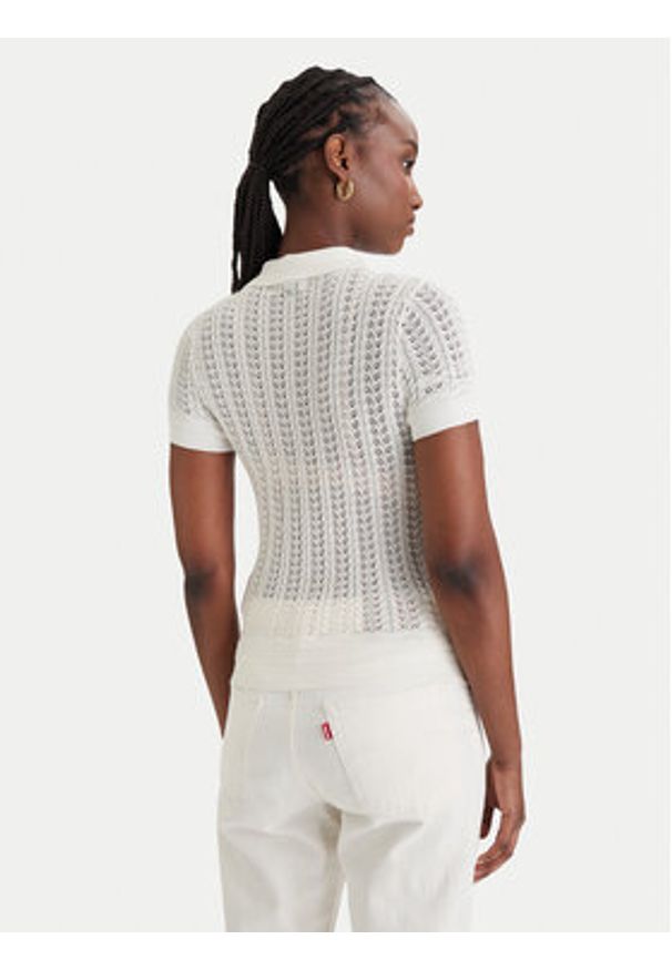 Guess Sweter W6GR25 Z0672 Biały Regular Fit. Kolor: biały. Materiał: wiskoza