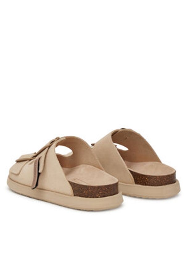 D.Franklin Klapki DFSH407001 Beżowy. Kolor: beżowy. Materiał: zamsz, skóra