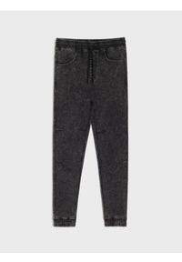 Sinsay - Jeansy jogger z efektem sprania - szary. Kolor: szary
