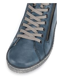 Rieker Trampki Z1221-14 Niebieski. Kolor: niebieski. Materiał: skóra #5