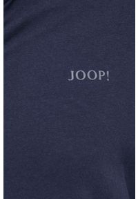 JOOP! - Joop! bluza męska kolor czarny gładka. Okazja: na co dzień. Kolor: niebieski. Materiał: bawełna. Wzór: gładki. Styl: casual