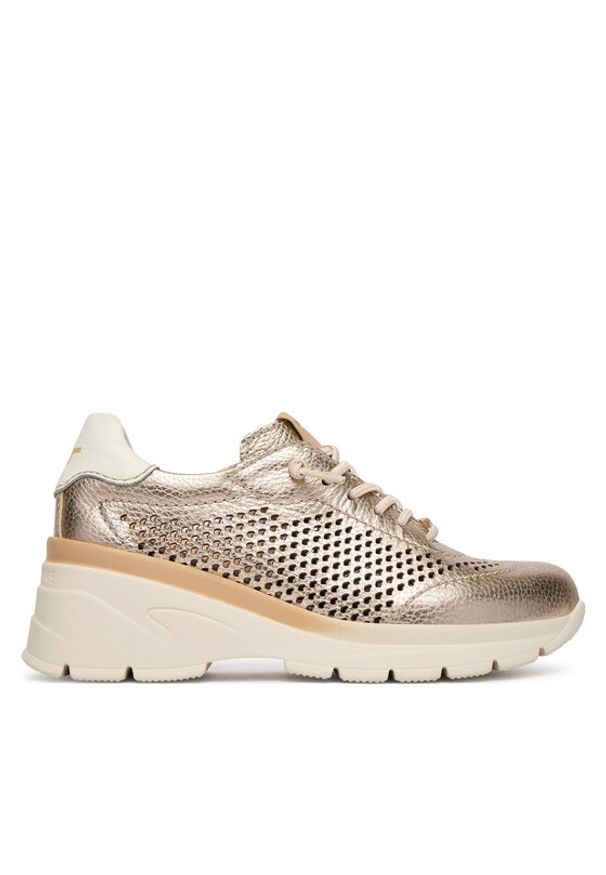 Hispanitas Sneakersy HV264767 C006 Złoty. Kolor: złoty. Materiał: skóra