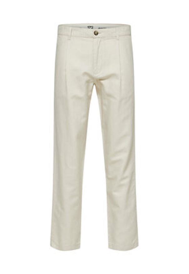 Selected Homme Chinosy 16089420 Szary Slim Tapered Fit. Kolor: szary. Materiał: len