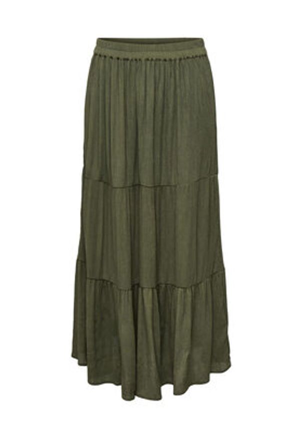 only - ONLY Spódnica maxi Mikka 15324808 Zielony Regular Fit. Kolor: zielony. Materiał: wiskoza