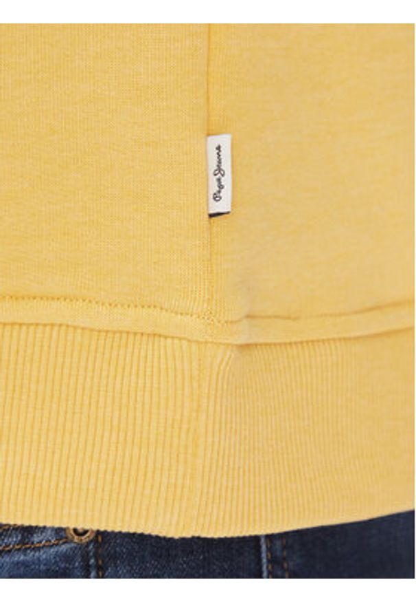 Pepe Jeans Bluza Damian PM582754 Żółty Regular Fit. Kolor: żółty. Materiał: bawełna