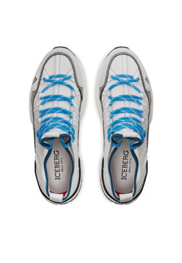 Iceberg Sneakersy Gomera IU1638 Biały. Kolor: biały. Materiał: zamsz, skóra