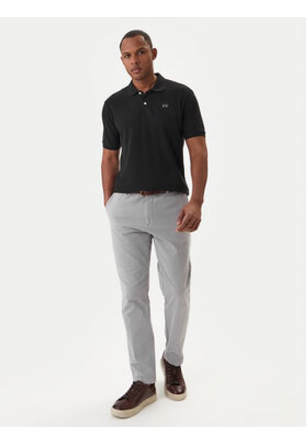 La Martina Polo BPMP01 PK031 Czarny Regular Fit. Typ kołnierza: polo. Kolor: czarny. Materiał: bawełna
