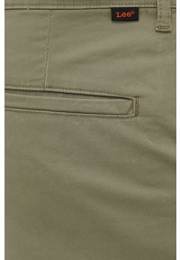 Lee spodnie męskie kolor zielony w fasonie chinos. Kolor: zielony. Materiał: tkanina, bawełna, materiał, lycra. Wzór: gładki #2
