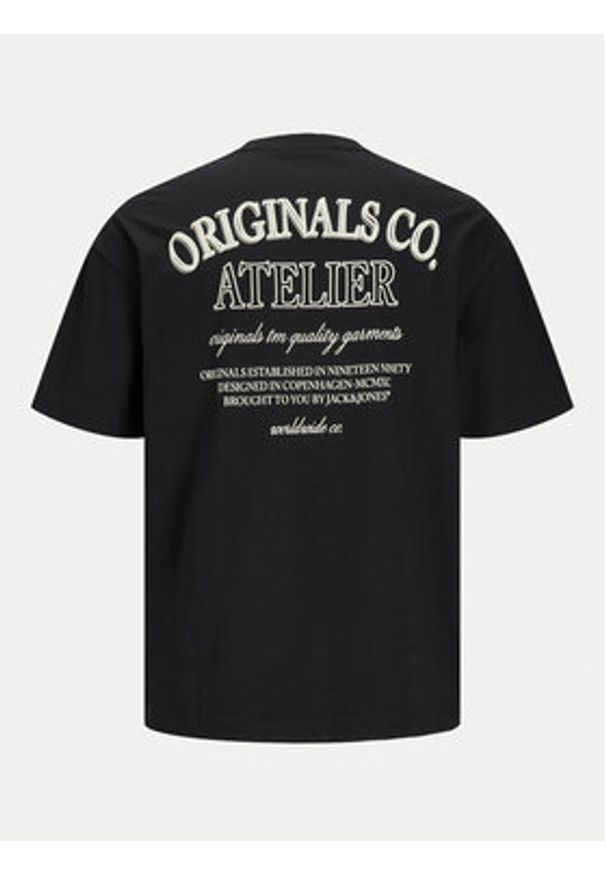 Jack & Jones - Jack&Jones T-Shirt Santorini 12251776 Czarny Wide Fit. Kolor: czarny. Materiał: bawełna