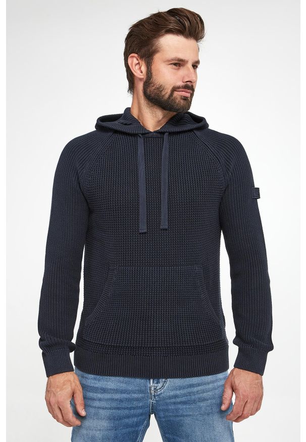 JOOP! Jeans - Sweter męski z kapturem Harri JOOP! JEANS. Typ kołnierza: kaptur