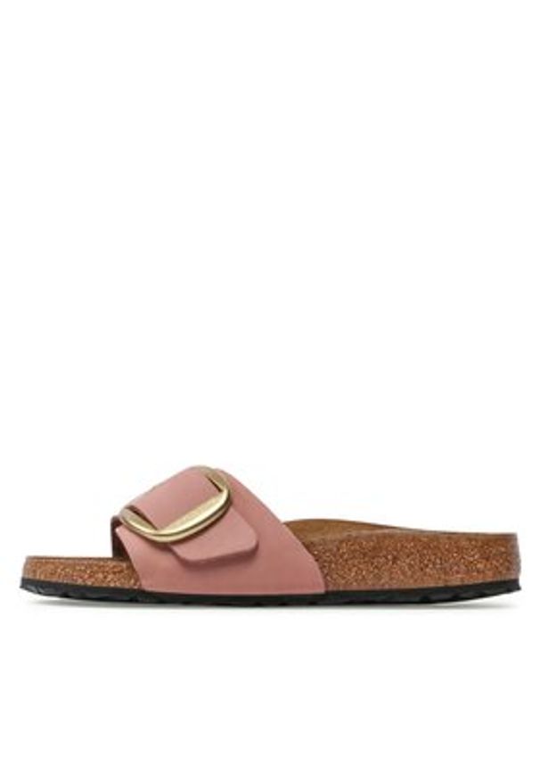 Birkenstock Klapki Madrid Big Buckle 1024039 Różowy. Kolor: różowy. Materiał: skóra, nubuk