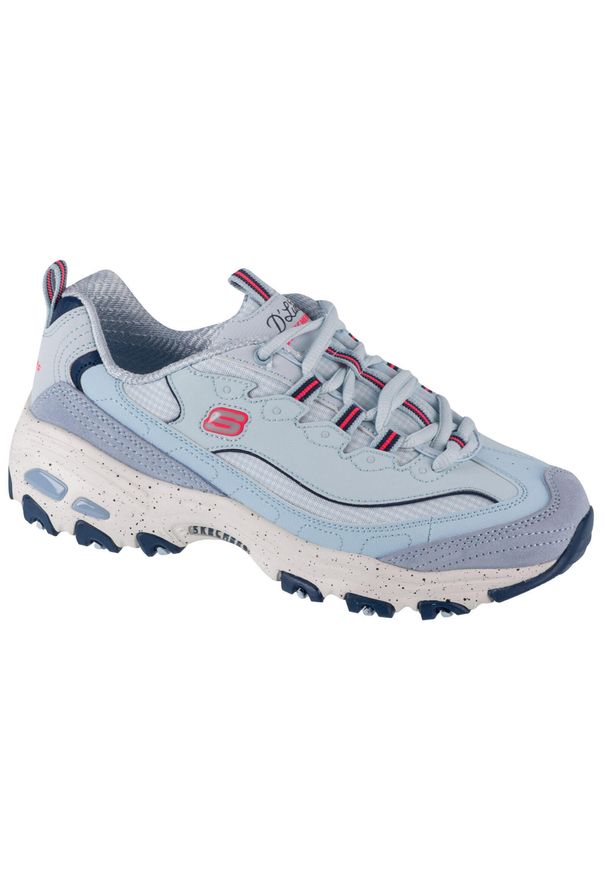 skechers - Buty do chodzenia damskie Skechers 149589LBMT. Zapięcie: sznurówki. Kolor: szary, niebieski, wielokolorowy. Materiał: syntetyk, tkanina, materiał. Szerokość cholewki: normalna. Sport: turystyka piesza