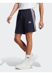 Adidas - adidas Szorty sportowe Essentials 3-Stripes IC9379 Granatowy Regular Fit. Kolor: niebieski. Materiał: bawełna. Styl: sportowy