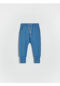 Reserved - Bawełniane spodnie - niebieski. Kolor: niebieski. Materiał: bawełna