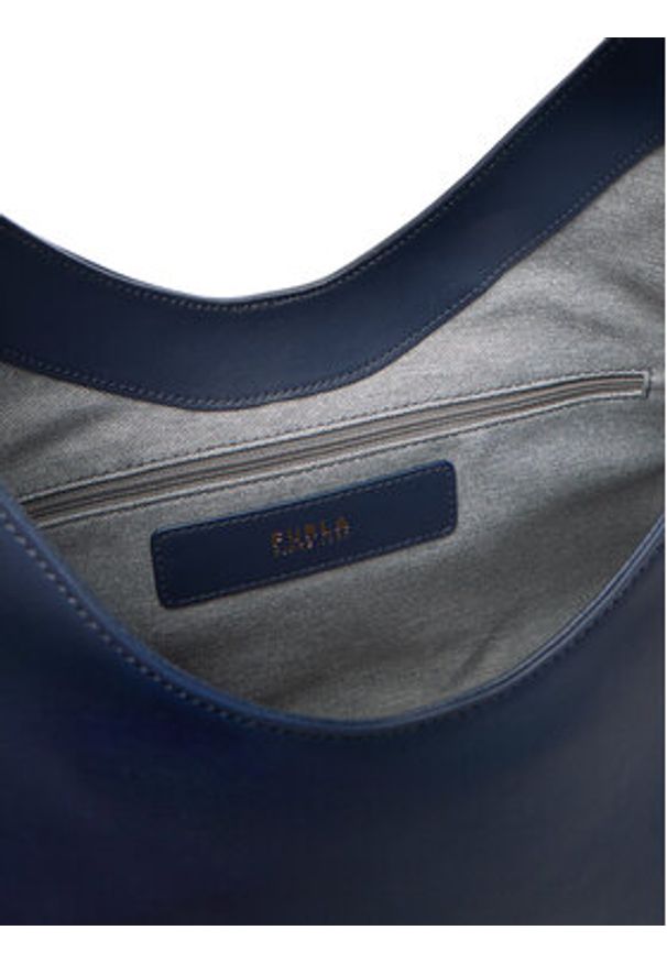 Furla Torebka Goccia M WB01499 BX3104 KH 4852S Granatowy. Kolor: niebieski. Materiał: skórzane