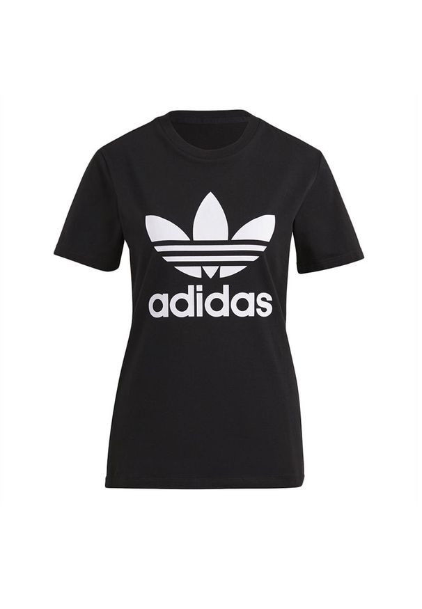 Adidas - Koszulka adidas Adicolor Classics Trefoil Tee GN2896 - czarna. Kolor: czarny. Materiał: bawełna, elastan. Długość rękawa: krótki rękaw. Długość: krótkie. Wzór: aplikacja