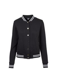 Urban Classics - Kurtka damska teddy duże rozmiary miejska Classic college sweat. Kolor: czarny #1