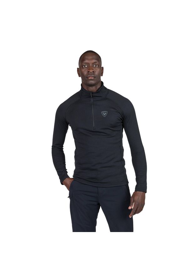 Bluza męska Rossignol Blackside Fleece Hz. Kolor: czarny. Sezon: zima. Sport: narciarstwo