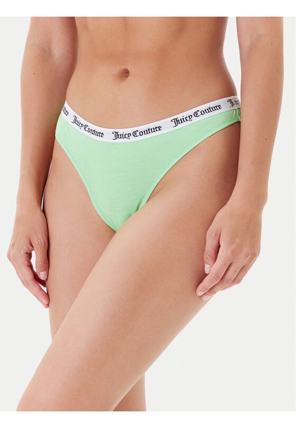 Juicy Couture Komplet 3 par stringów JCLTH224571 Kolorowy. Materiał: bawełna. Wzór: kolorowy
