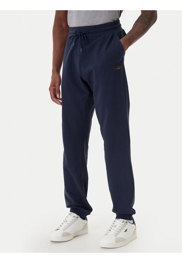Aeronautica Militare Spodnie dresowe 261PF1008UF00674 Granatowy Regular Fit. Kolor: niebieski. Materiał: bawełna