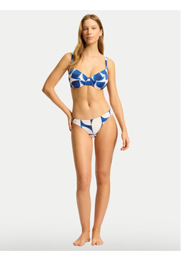 Seafolly Dół od bikini 40426-238 Niebieski. Kolor: niebieski. Materiał: syntetyk