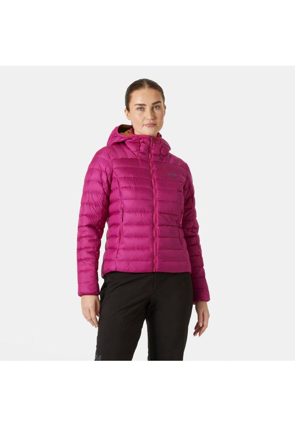 Damska kurtka z kapturem Helly Hansen Verglas 2.0. Typ kołnierza: kaptur. Kolor: różowy. Materiał: puch. Sport: turystyka piesza