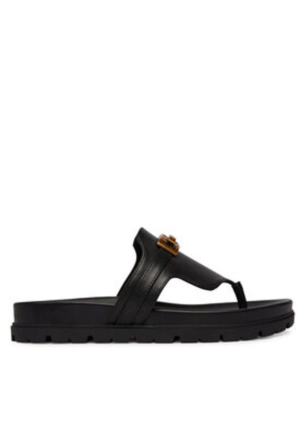 Guess Japonki FLJFRR LEA03 Czarny. Kolor: czarny. Materiał: skóra