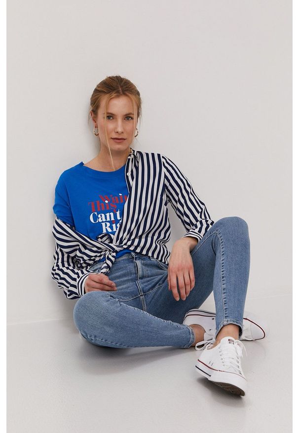 Vero Moda - Jeansy Sophia. Kolor: niebieski