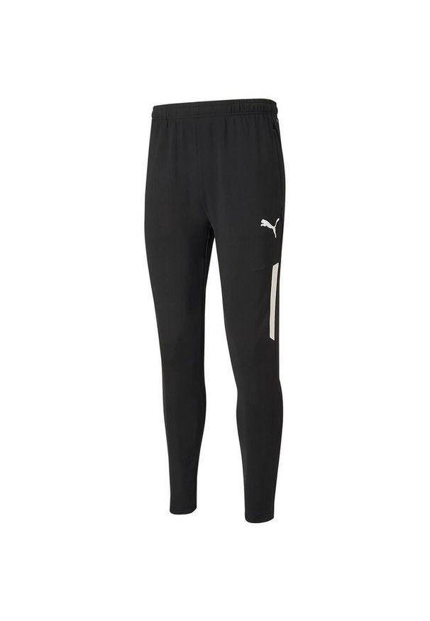 Puma - Męskie Treningowe Spodnie Do Biegania TeamLIGA. Kolor: czarny. Sport: fitness