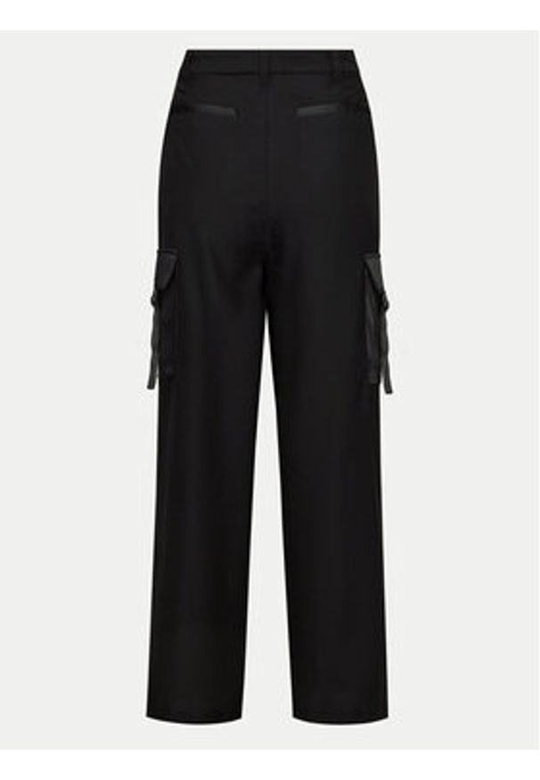 DKNY Spodnie materiałowe P3JKNV51 Czarny Straight Leg. Kolor: czarny. Materiał: syntetyk