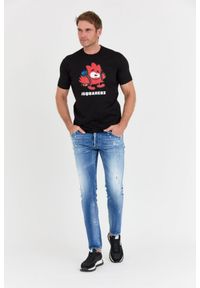 DSQUARED2 Czarny t-shity męski leaf buddy, Rozmiar M. Kolor: czarny #3