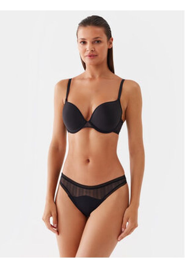 Passionata Biustonosz push-up P46L20 Czarny. Kolor: czarny. Materiał: syntetyk. Rodzaj stanika: push-up