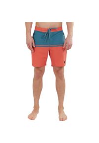 Szorty plażowe męskie FUNDANGO Morris Boardshort. Okazja: na plażę. Kolor: czerwony, niebieski, wielokolorowy. Materiał: poliester, bawełna #1