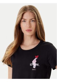 Liu Jo Sport T-Shirt TF5275 JS923 Czarny Regular Fit. Kolor: czarny. Materiał: bawełna. Styl: sportowy #4